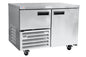 Stainless steel door underbar fridge 1.2m-1.5 Door- plain top (Just Refrigeration) - Catering