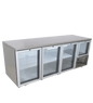 FRIDGE STAR UNDER BAR FRIDGE S/S EXTERIOR 3 AND HALF SWING GLASS DOORS INCL
CASTORS AND EMS - FLAT TOP - Catering