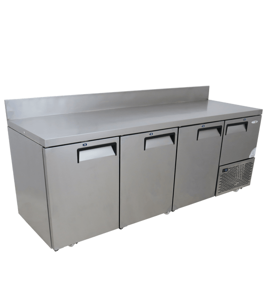 FRIDGE STAR UNDER BAR FRIDGE S/S EXTERIOR 3 AND HALF SWING SOLID DOORS INCL
CASTORS AND EMS - SPLASH BACK - Catering