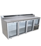FRIDGE STAR UNDER BAR FRIDGE S/S EXTERIOR 3 AND HALF SWING GLASS DOORS INCL
CASTORS AND EMS - PIZZA TOP - Catering
