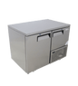 FRIDGE STAR UNDER BAR FRIDGE S/S EXTERIOR 1 AND HALF SWING SOLID DOORS INCL
CASTORS AND EMS - FLAT TOP - Catering
