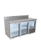 FRIDGE STAR UNDER BAR FRIDGE S/S EXTERIOR 2 AND HALF SWING GLASS DOORS INCL
CASTORS AND EMS - SPLASH BACK - Catering