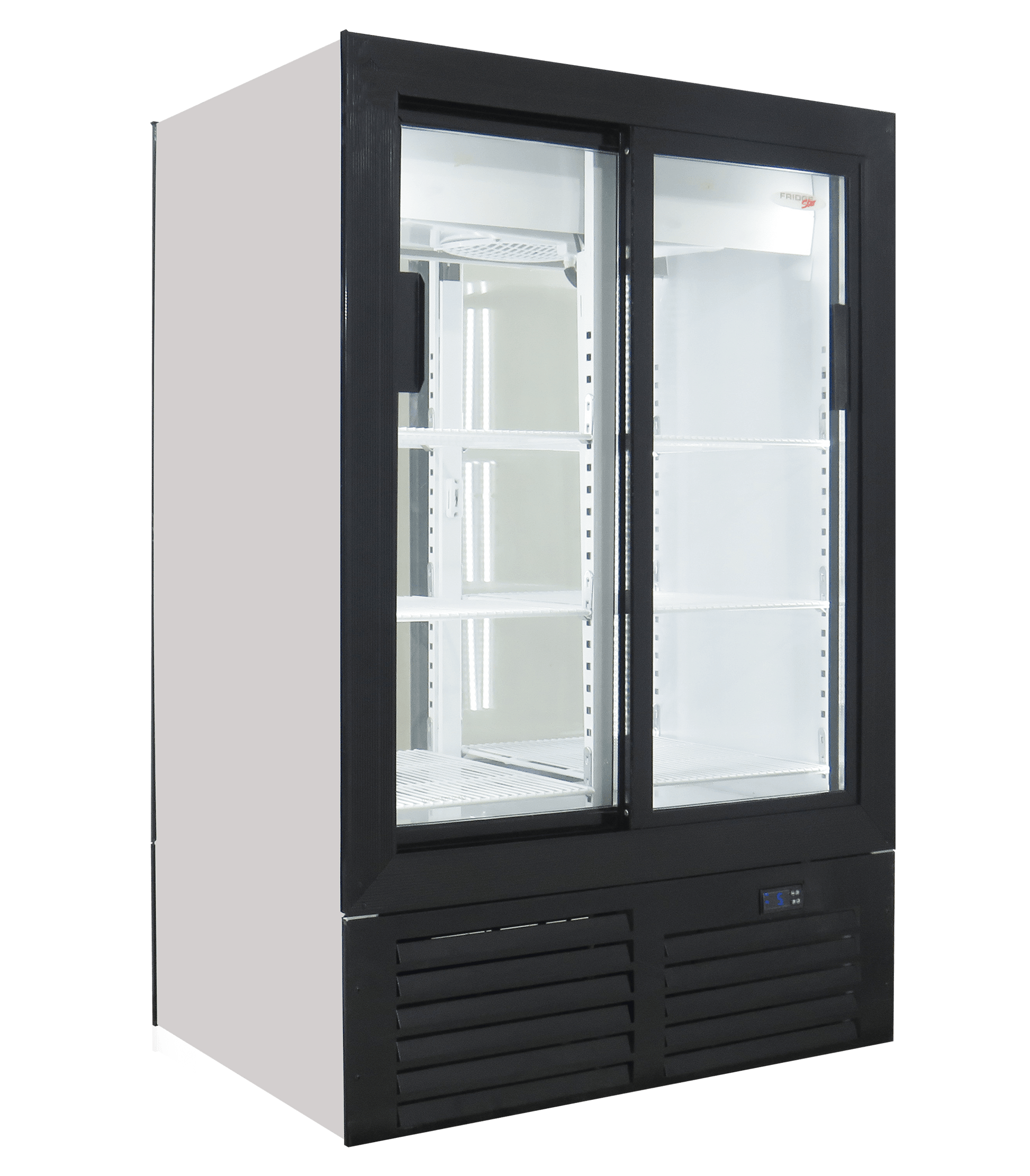 FRIDGE STAR FULL HEIGHT DOUBLE LANE SLIDING GLASS DOOR NO HEADER (390 LT) - Catering