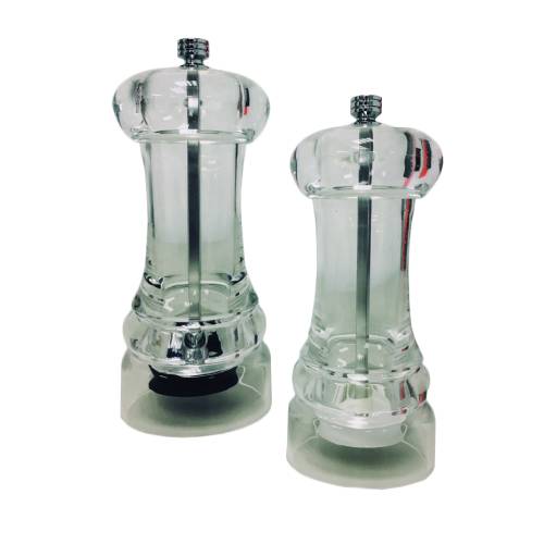 SALT & PEPPER GRINER - ACRYLIC - 150MM (SET)