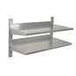 S/STEEL WALL SHELVING DOUBLE - 900 X 300MM (Global)