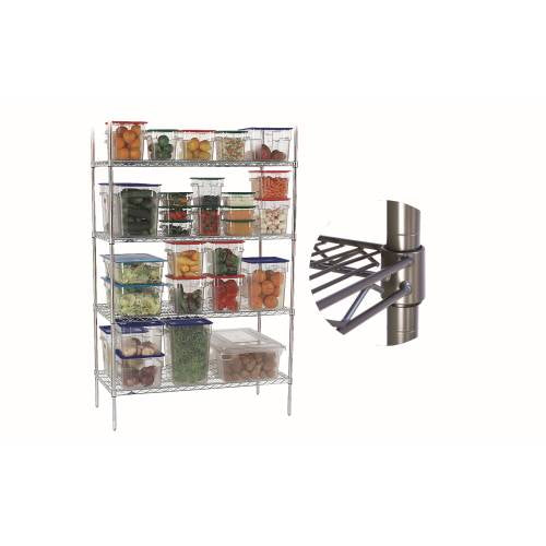 SHELVING UNIT ZINC/EPOXY SHELF - 905MM - WITH CLIPS (Global)