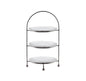 TEA CAKE STAND 3 TIER - 18/10 S/STEEL (27CM PLATES NOT INCLUDED) L256 X W256 X H421MM (TIGER)