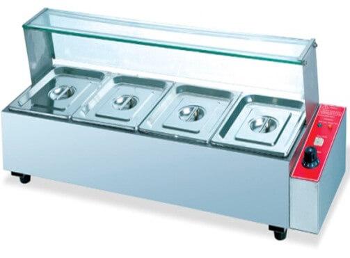 GATTO TABLE MODEL BAIN MARIE C/W SNEEZEGUARD- INCLUDES 4 X GN1/2 INSERTS + LIDS - Catering