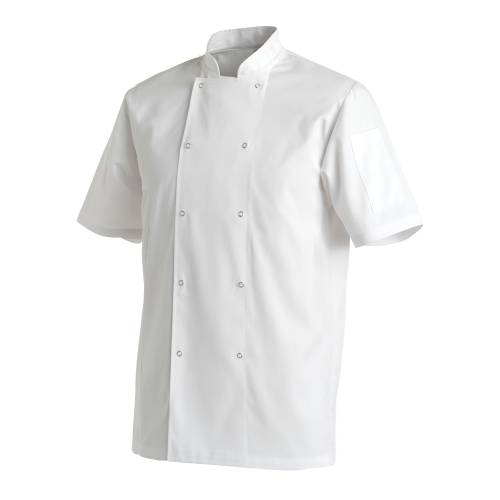 CHEFS UNIFORM JACKET LAUNDRY COAT SHORT - XX LARGE (Chef Equip)