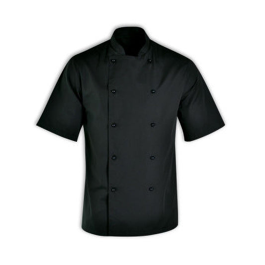 CHEFS UNIFORM JACKET BASIC SHORT - BLACK - MEDIUM (Chef Equip)