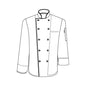 CHEFS UNIFORM JACKET EXECUTIVE MEN LONG - LARGE (Chef Equip)