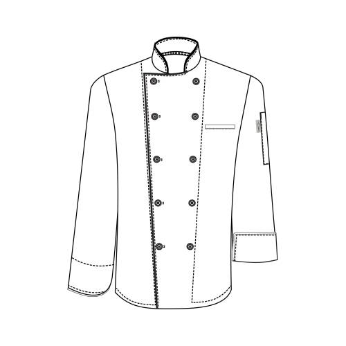 CHEFS UNIFORM JACKET EXECUTIVE MEN LONG - XXX LARGE (Chef Equip)