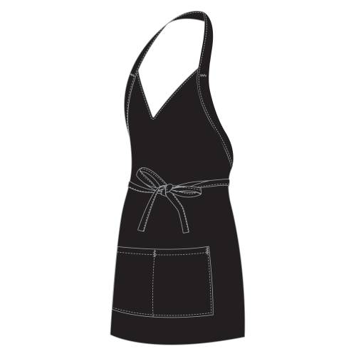 CHEFS UNIFORM - TUXEDO APRON - BLACK (Chef Equip)