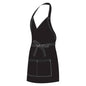 CHEFS UNIFORM - TUXEDO APRON - BLACK (Chef Equip)