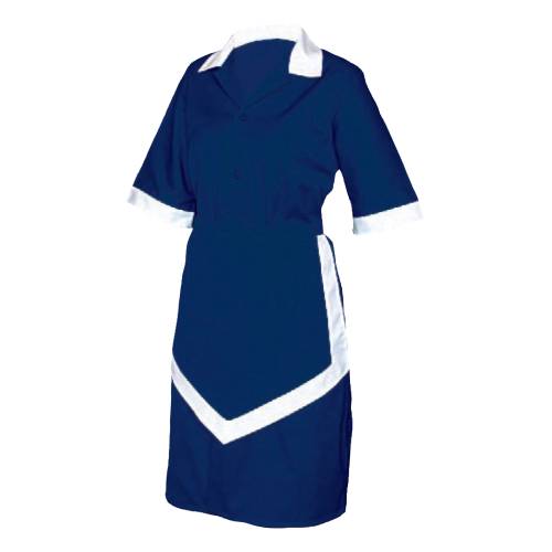 LADIES HOUSEKEEPING 3PC - NAVY AND WHITE - MEDIUM (Chef Equip)
