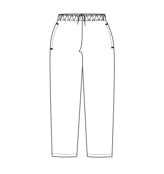 CHEFS UNIFORM - BAGGIES BLACK - MEDIUM - DRAWCORD (Chef Equip)