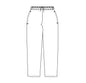CHEFS UNIFORM - BAGGIES BLACK - XX LARGE - DRAWCORD (Chef Equip)