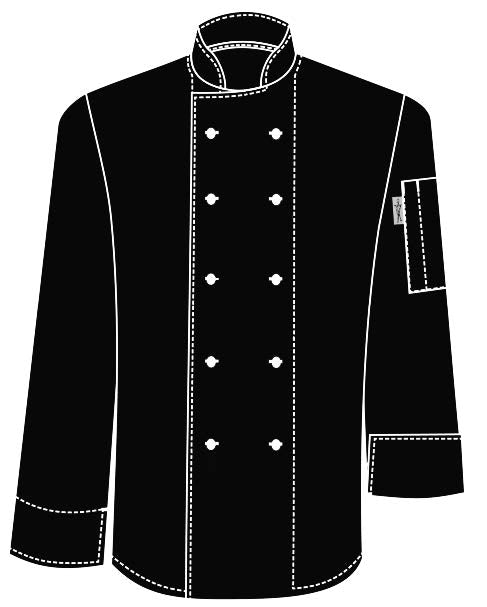 CHEFS UNIFORM DENIM JACKET BASIC LONG - XX LARGE (Chef Equip)