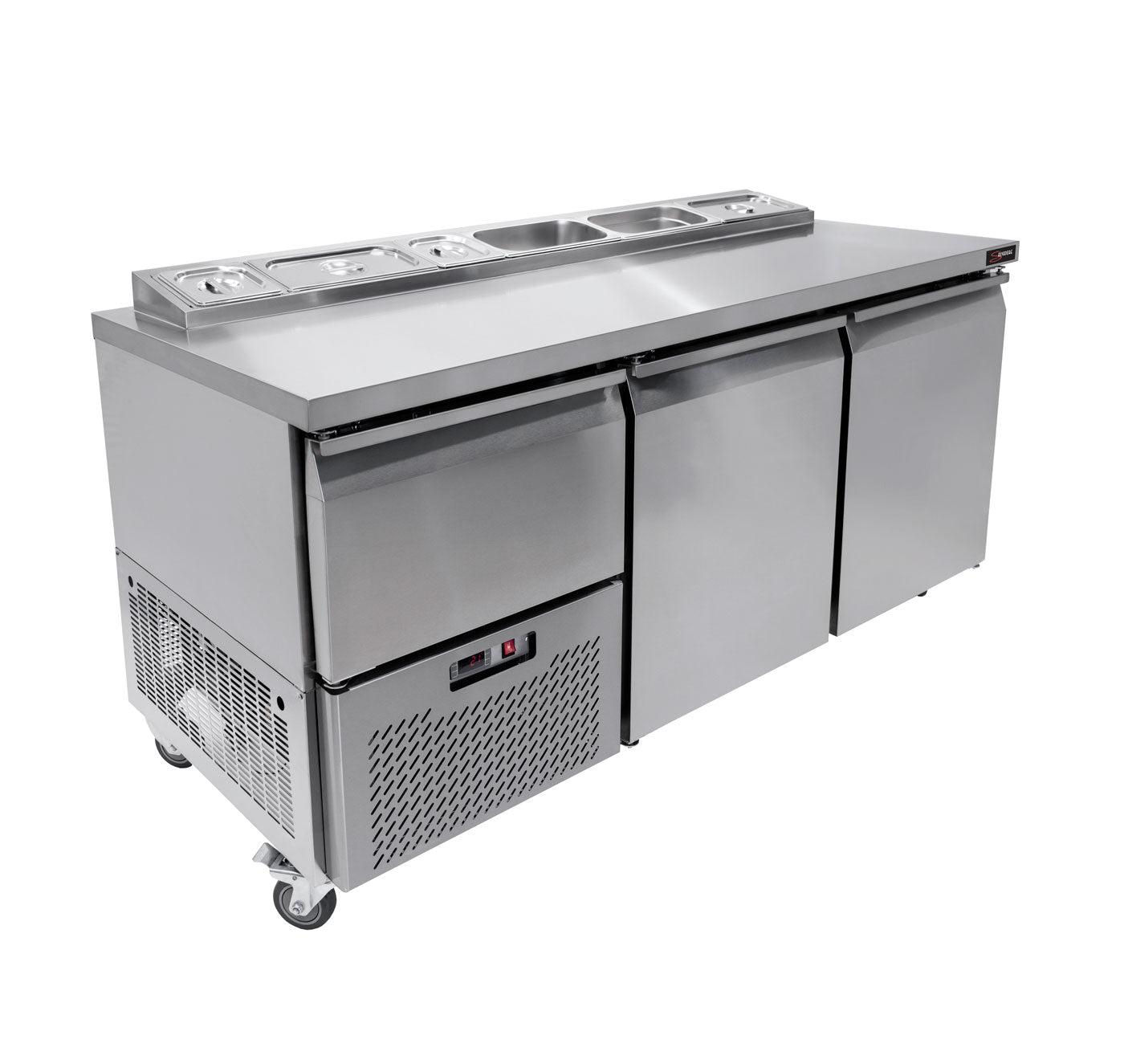 UNDERBAR FRIDGES - PIZZA TOP - SOLID DOOR - 2 AND HALF DOOR (Salvadore)