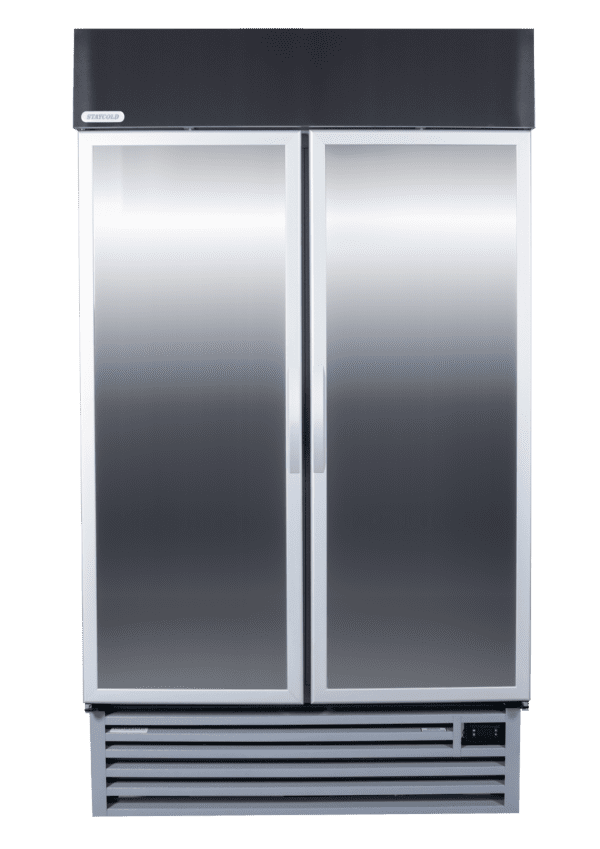 STAYCOLD Double Solid Hinged Door Upright Cooler - Catering