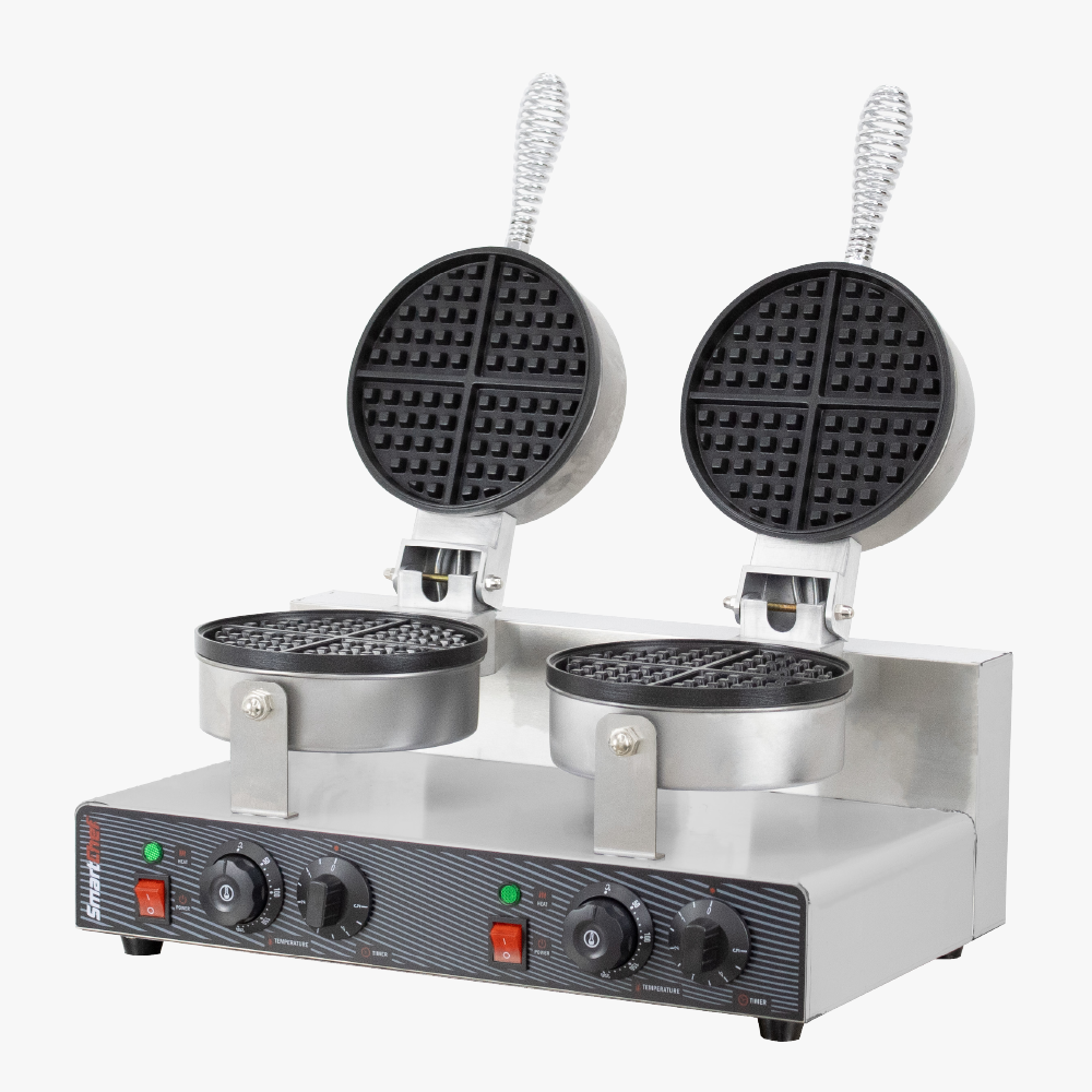Round Waffle Baker – Double (SMARTCHEF) - Catering