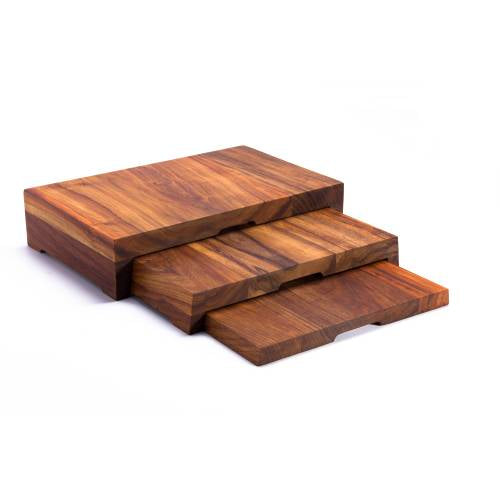 WOOD THREE TIER RISERS (400 X 250 X 90MM - COMPLETE) - INFINITI (Infiniti)