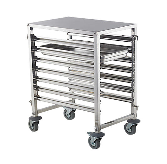 WORKING TABLE S/STEEL - MOBILE - 7 TIER 385 X 550 X 900MM (Global)