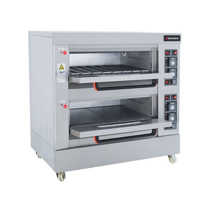 Double Deck Gas Oven - 1 Tray Per Deck (2) (BAKEMARK)