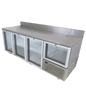 FRIDGE STAR UNDER BAR FRIDGE S/S EXTERIOR 3 AND HALF SWING GLASS DOORS INCL
CASTORS AND EMS - SPLASH BACK - Catering