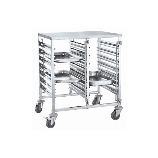 Double rack trolley with work top – 7 tier( SMARTCHEF) - Catering