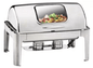 GATTO ECONOMY ROLL TOP RECTANGULAR CHAFER - WITH GLASS VISION